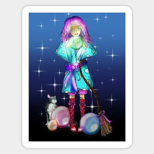 Apprentice sorcerer anime girl Sticker